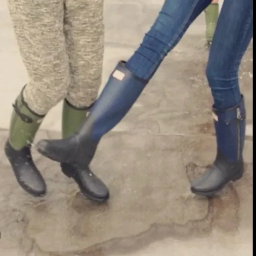 Hunter X Rag & Bone Women's Black Rain Boots Pre Owned, size 40/41 - Picture 2 of 10